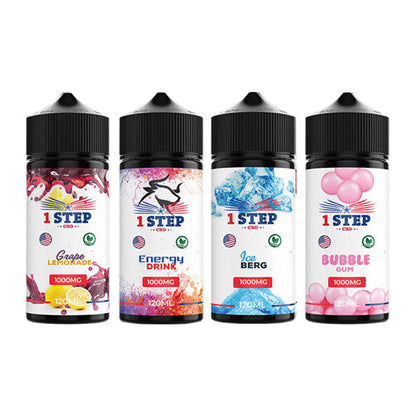 1 Step CBD 1000mg CBD E-liquid 120ml (BUY 1 GET 1 FREE) - Elixire CBD