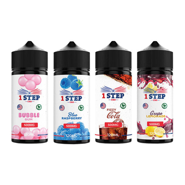 1 Step CBD 500mg CBD E-liquid 120ml (BUY 1 GET 1 FREE) - Elixire CBD