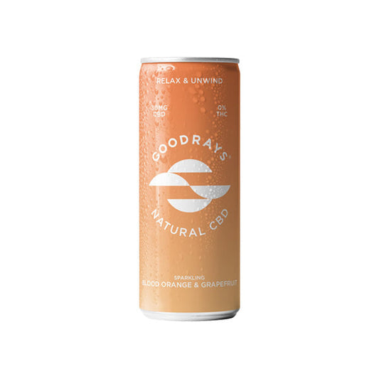 Goodrays 30mg CBD Blood Orange & Grapefruit Seltzer 250ml - Elixire CBD