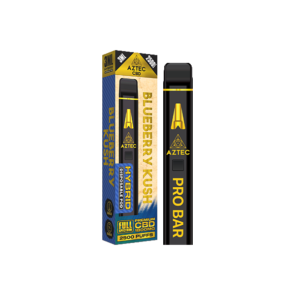 Aztec CBD 1800mg Pro Bar CBD Disposable Vape Device 2500 Puffs - Elixire CBD