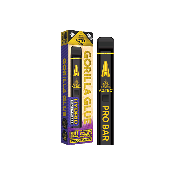 Aztec CBD 1800mg Pro Bar CBD Disposable Vape Device 2500 Puffs - Elixire CBD