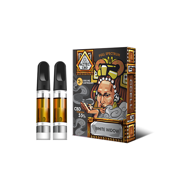 Aztec CBD 2 x 1000mg Cartridge Kit - 1ml - Elixire CBD