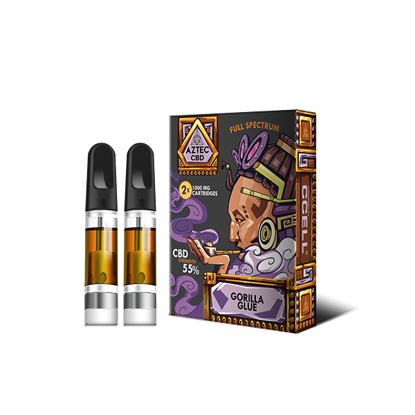 Aztec CBD 2 x 1000mg Cartridge Kit - 1ml - Elixire CBD