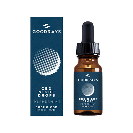 Goodrays 500mg CBD Peppermint Night Drops - 15ml - Elixire CBD