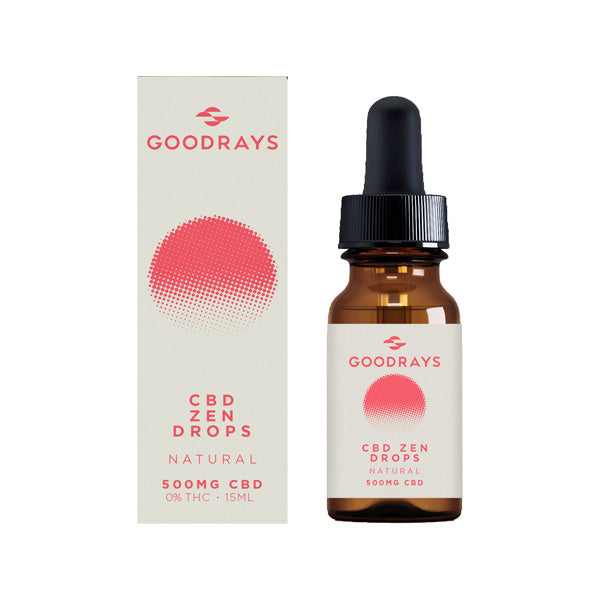 Goodrays 500mg CBD Natural Zen Drops - 15ml - Elixire CBD