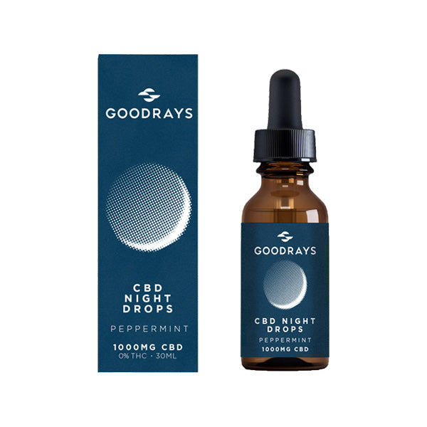 Goodrays 1000mg CBD Peppermint Night Drops - 30ml - Elixire CBD