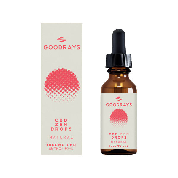 Goodrays 1000mg CBD Natural Zen Drops - 30ml - Elixire CBD