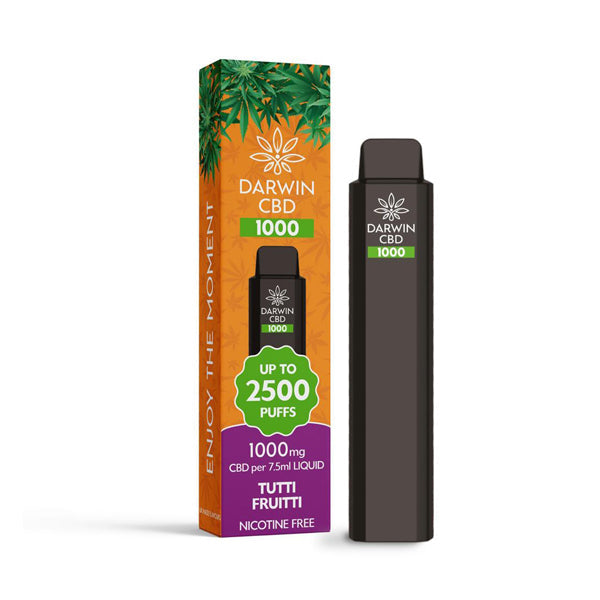 Darwin CBD 1000 Disposable Vape Device 2500 Puffs - Elixire CBD