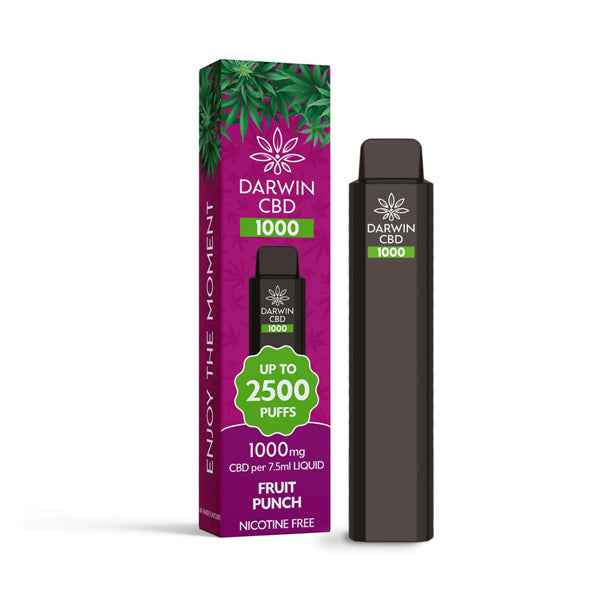 Darwin CBD 1000 Disposable Vape Device 2500 Puffs - Elixire CBD