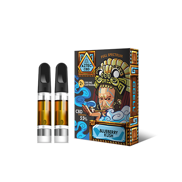 Aztec CBD 2 x 1000mg Cartridge Kit - 1ml - Elixire CBD