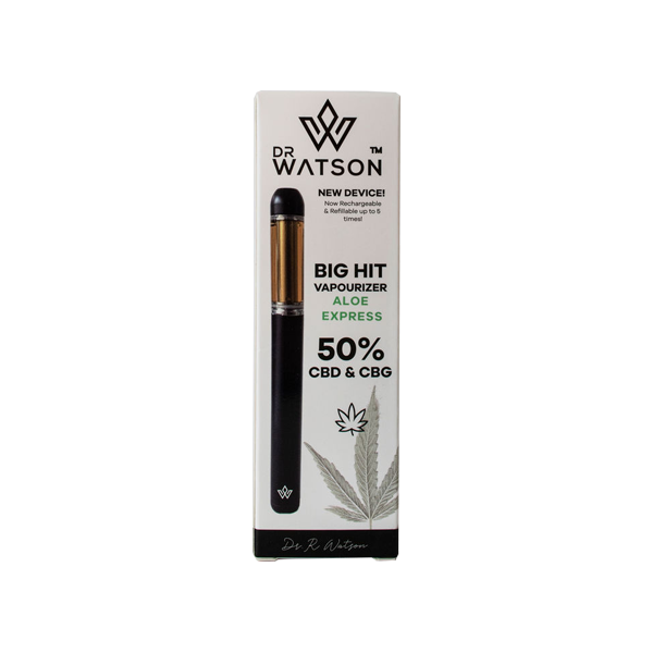 Dr Watson Big Hit 500mg Full Spectrum CBD & CBG Vapourizer Pen - Elixire CBD