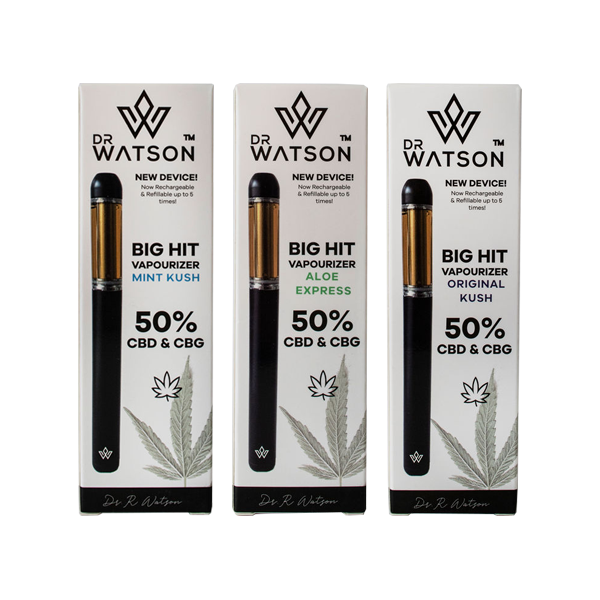 Dr Watson Big Hit 500mg Full Spectrum CBD & CBG Vapourizer Pen - Elixire CBD