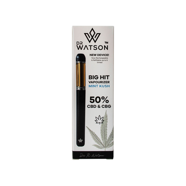 Dr Watson Big Hit 500mg Full Spectrum CBD & CBG Vapourizer Pen - Elixire CBD