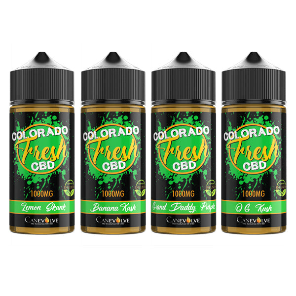 Colorado Fresh 1000mg CBD Vaping Liquid 100ml (50PG/50VG) - Elixire CBD