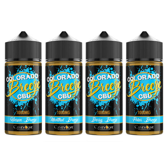 Colorado Breeze 1000mg CBD Vaping Liquid 100ml (50PG/50VG) - Elixire CBD