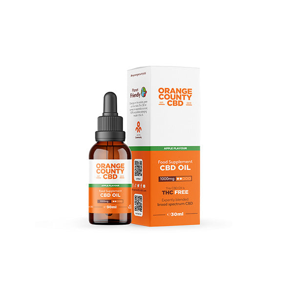 Orange County CBD 1000 mg aromatisiertes Tinkturöl 30 ml