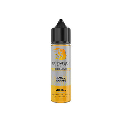 Cannatech 2000mg Broad Spectrum CBD E-liquid 50ml - Elixire CBD