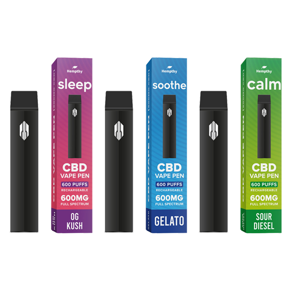 Hempthy 600 mg CBD Einweg-Vape-Pen 600 Züge