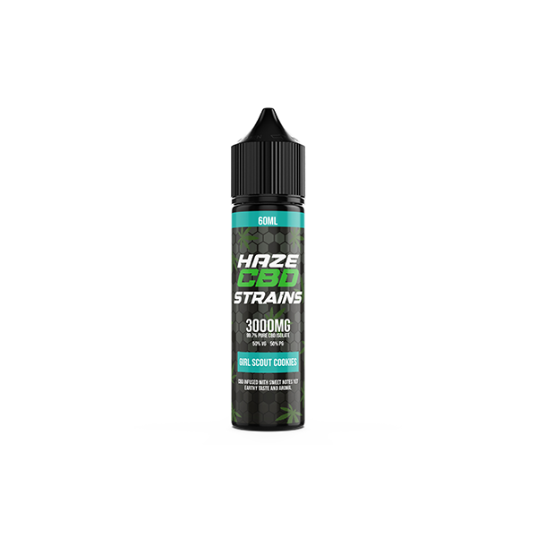 Haze CBD Strains 3000mg CBD E-Liquid 50ml Shortfill 0mg (50VG/50PG) - Elixire CBD