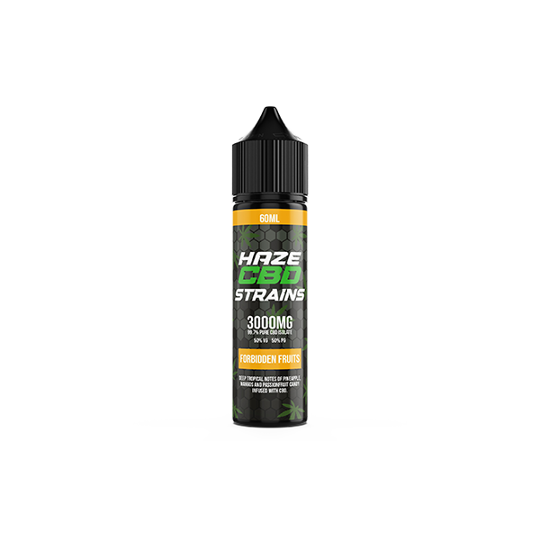 Haze CBD Strains 3000mg CBD E-Liquid 50ml Shortfill 0mg (50VG/50PG) - Elixire CBD