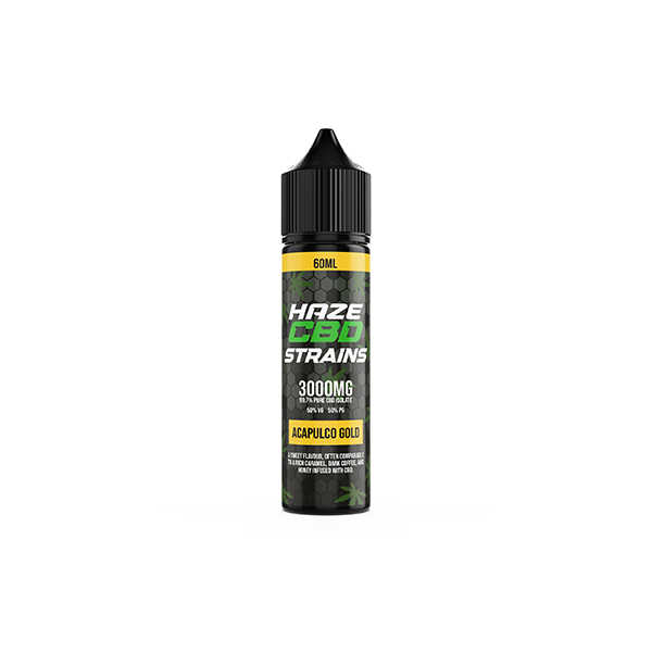 Haze CBD Strains 3000mg CBD E-Liquid 50ml Shortfill 0mg (50VG/50PG) - Elixire CBD