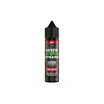 Haze CBD Strains 3000mg CBD E-Liquid 50ml Shortfill 0mg (50VG/50PG) - Elixire CBD