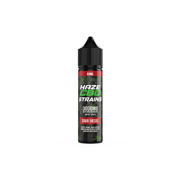 Haze CBD Strains 3000mg CBD E-Liquid 50ml Shortfill 0mg (50VG/50PG) - Elixire CBD