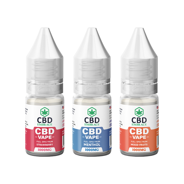 CBD Embrace 1000mg Full Spectrum CBD Vape Oil - 10ml - Elixire CBD