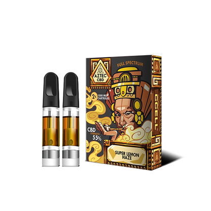 Aztec CBD 2 x 1000mg Cartridge Kit - 1ml - Elixire CBD