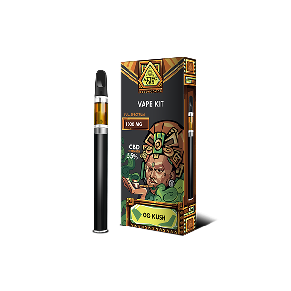 Aztec CBD 1000mg Vape Kit - 1ml - Elixire CBD