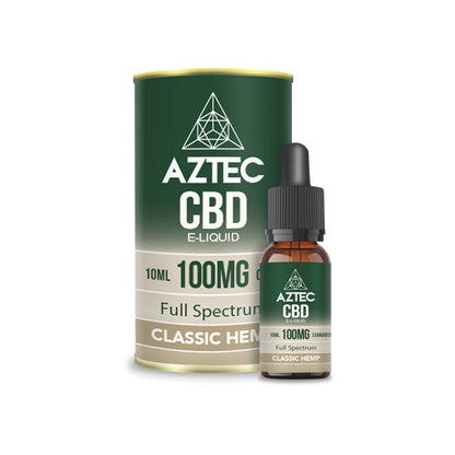 Aztec CBD 100mg CBD Vaping Liquid 10ml (50PG/50VG) - Elixire CBD