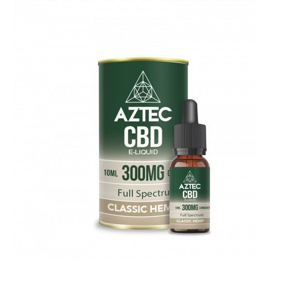 Aztec CBD 300mg CBD Vaping Liquid 10ml (50PG/50VG) - Elixire CBD