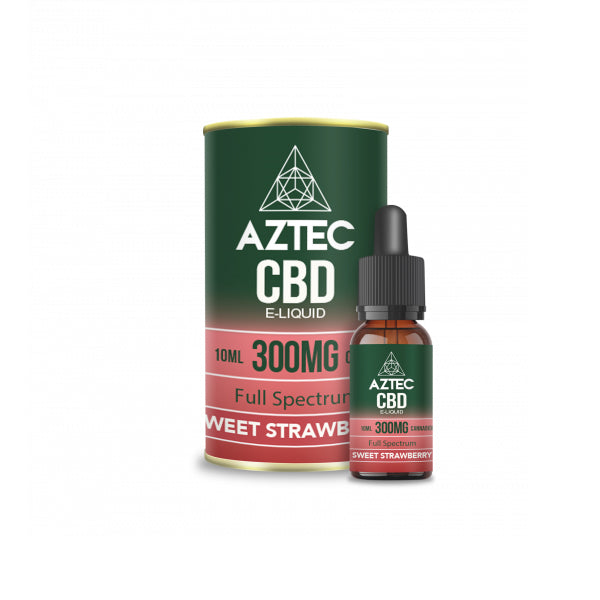 Aztec CBD 300mg CBD Vaping Liquid 10ml (50PG/50VG) - Elixire CBD