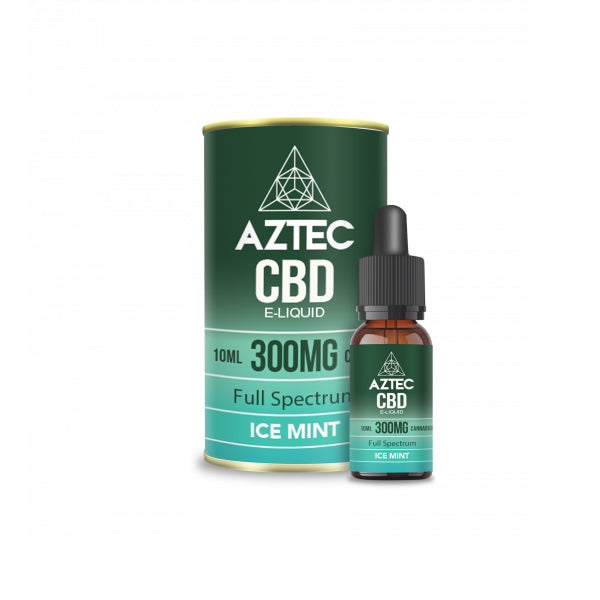 Aztec CBD 300mg CBD Vaping Liquid 10ml (50PG/50VG) - Elixire CBD