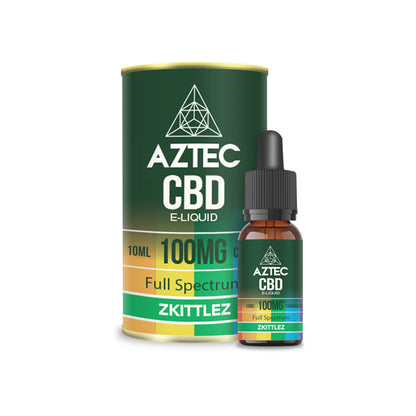 Aztec CBD 100mg CBD Vaping Liquid 10ml (50PG/50VG) - Elixire CBD