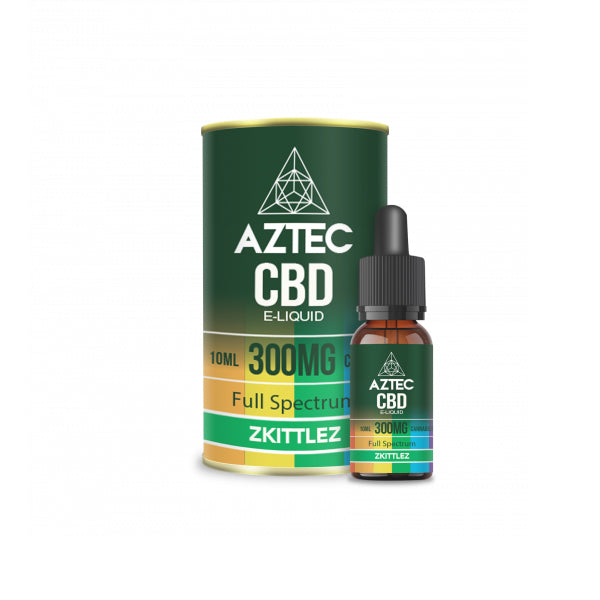 Aztec CBD 300mg CBD Vaping Liquid 10ml (50PG/50VG) - Elixire CBD