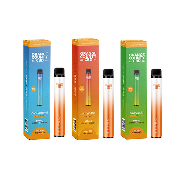 Orange County CBD 500 mg CBD &amp; CBG Einweg-Vape-Gerät 900 Züge