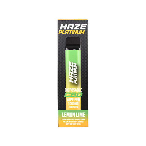 Haze Platinum 1000mg CBD Disposable Vape Device 1500 Puffs - Elixire CBD