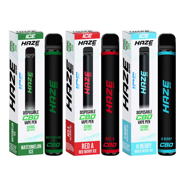 Haze Bar Ice 300mg CBD Disposable Vape Device 600 Puffs - Elixire CBD