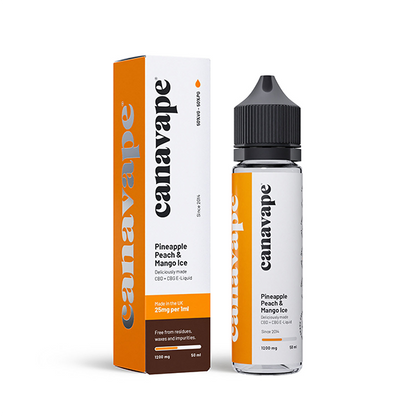 Canavape 1250mg CBD + CBG E-liquid 50ml (Various VG/PG Ratios) - Elixire CBD