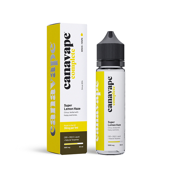 Canavape 1800mg Full-Spectrum CBD + CBG E-liquid 50ml (30VG/70PG) - Elixire CBD