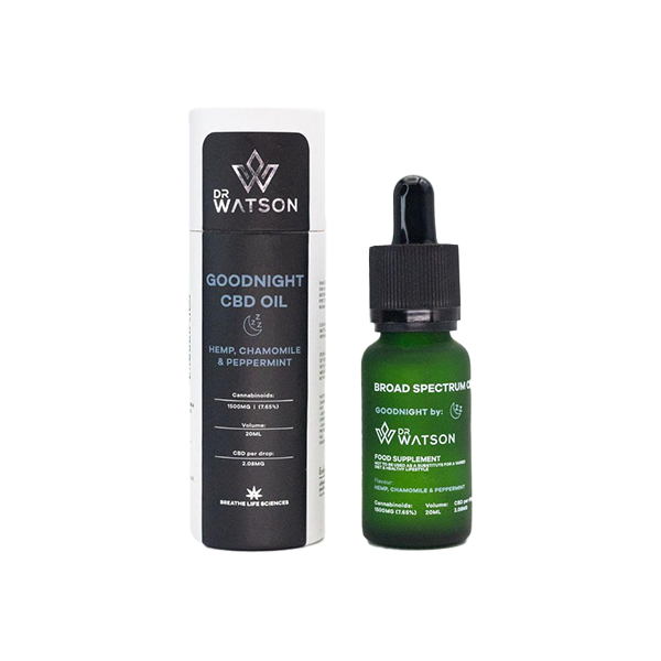 Dr Watson 1500mg Broad-Spectrum Goodnight CBD Oil 20ml - Elixire CBD