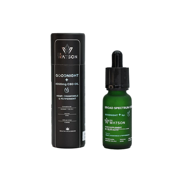 Dr Watson 4000mg Broad-Spectrum Goodnight CBD Oil 20ml - Elixire CBD