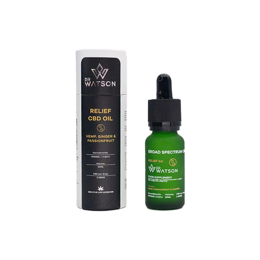 Dr Watson 1500mg Broad-Spectrum Relief CBD Oil 20ml - Elixire CBD