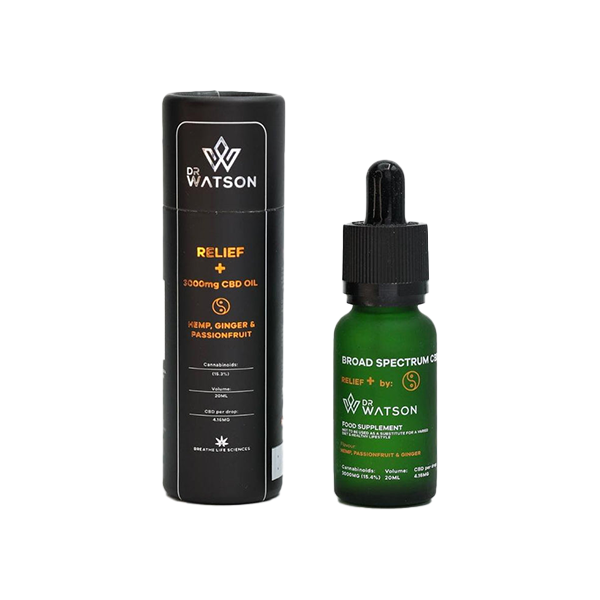 Dr Watson 3000mg Broad-Spectrum Relief CBD Oil 20ml - Elixire CBD