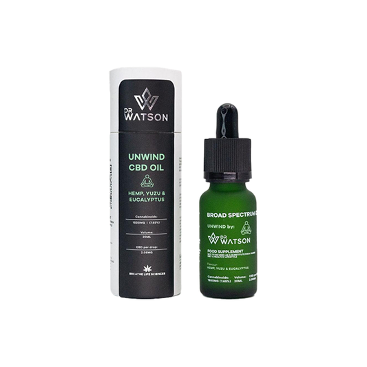 Dr Watson 1500mg Broad-Spectrum Unwind CBD Oil 20ml - Elixire CBD