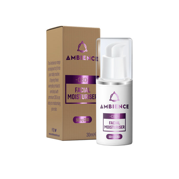 Ambience CBD Infused 50mg CBD Facial Moisturiser 30ml (Buy 1 Get 2 Free) - Elixire CBD