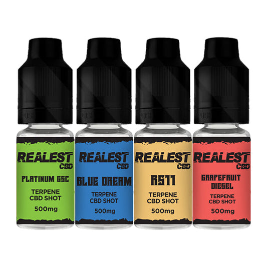 Realest CBD 500mg Terpene Infused CBD Booster Shot 10ml (BUY 1 GET 1 FREE)