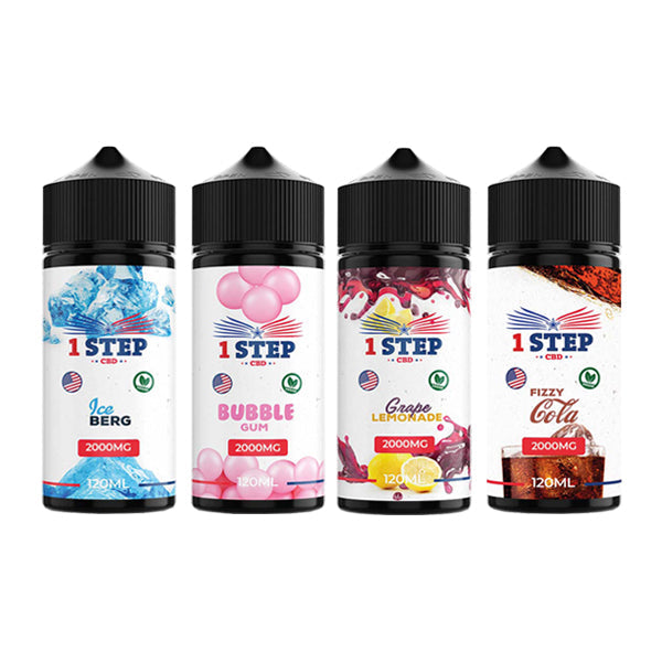 1 Step CBD 2000mg CBD E-liquid 120ml (BUY 1 GET 1 FREE) - Elixire CBD