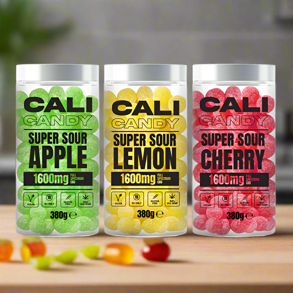 CALI CANDY 1600 mg Vollspektrum-CBD-vegane Süßigkeiten (groß) – 10 Geschmacksrichtungen